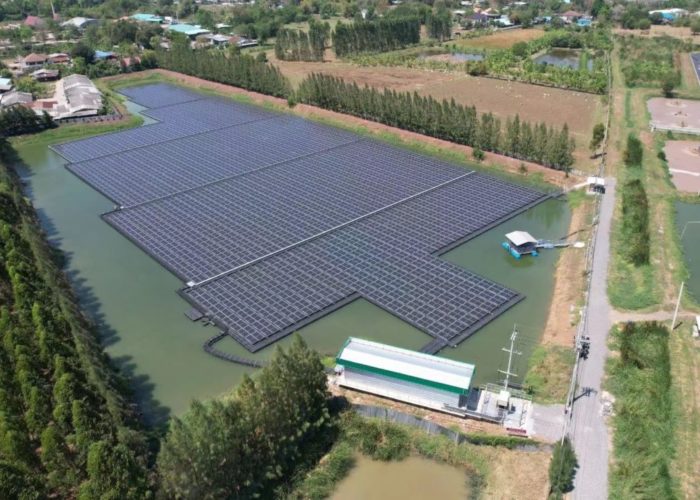 LONGi's floating solar project in Saraburi Province, Thailand, has a capacity of 2MW. Credit: LONGi