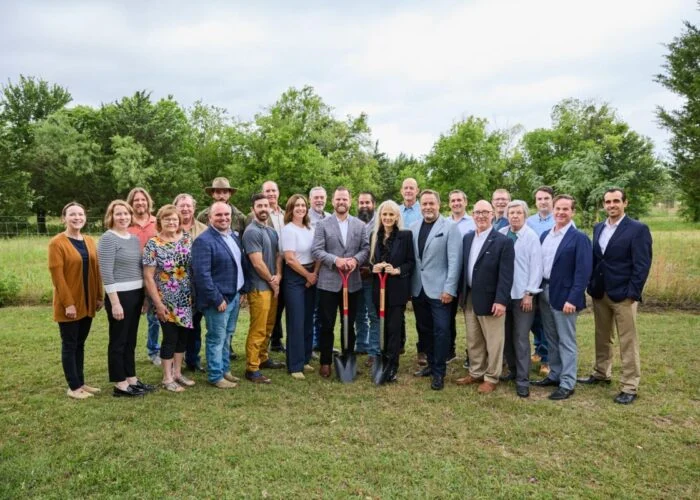 Matrix Renewables team celebrating the start of construction of a solar PV plant in Texas