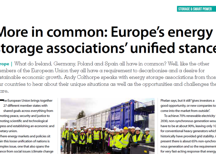 More in common Europe’s energy storage associations’ unified stance