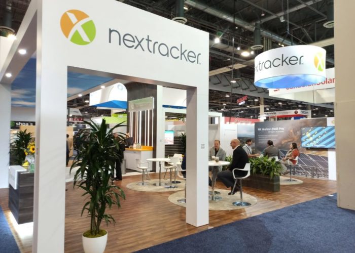 Nextracker's booth at RE+ 2023. Image: PV Tech