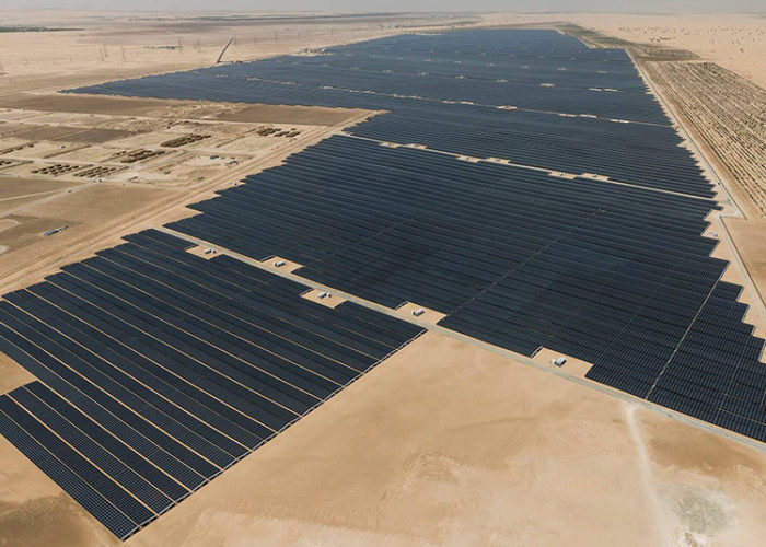 The 1.2GW Abu Dhabi Noor solar project. Image: EWEC.