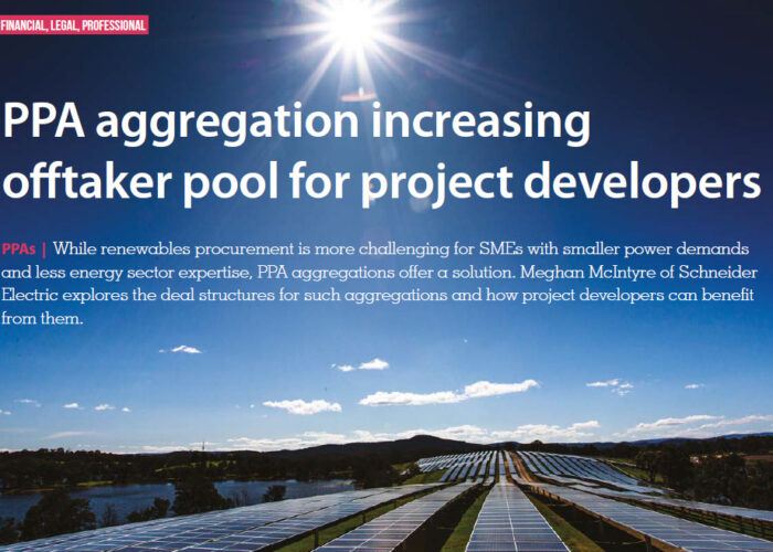 PPA aggregation increasing offtaker pool for project developers