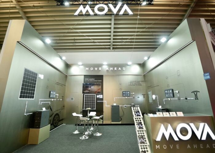 PV Tech spoke to MOVA LumeGret at Intersolar 2026 in Munich. Image: MOVA LumeGret.