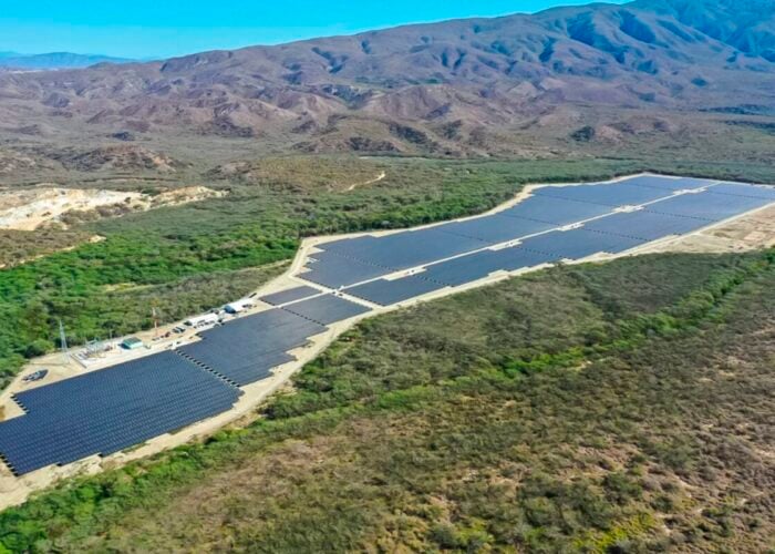 Aerial view of a solar PV project from Polaris in the Dominican Republic.