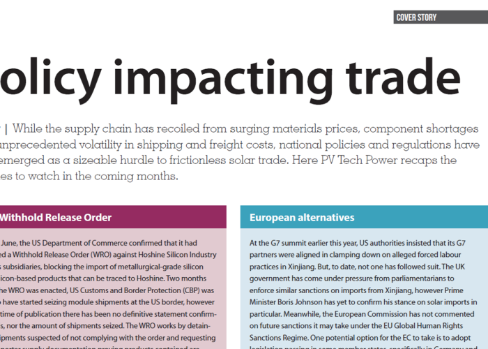 Policy impacting trade
