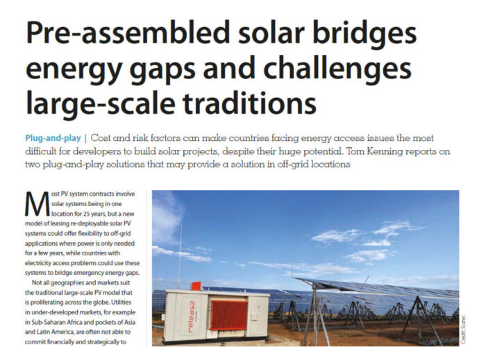 Pre-assembled solar bridges energy gaps and challenges large-scale traditions