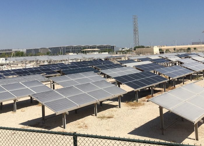A solar testing facility from the Qatar Environment and Energy Research Institute. Image: Image: QEERI.