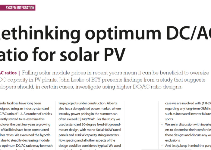 Rethinking optimum DCAC ratio for solar PV