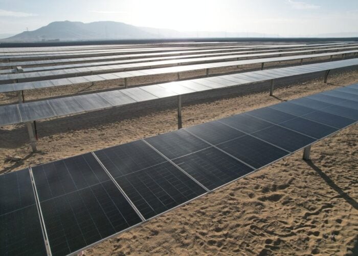 Solar panels at Scatec's Obelisk solar-plus-storage project in Egypt