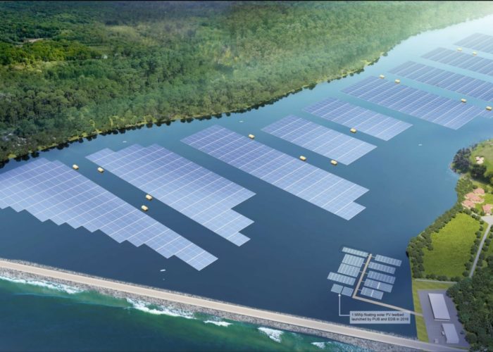 Sembcorp is currently constructing a 60MW floating PV project in Singapore. Image: Sembcorp.