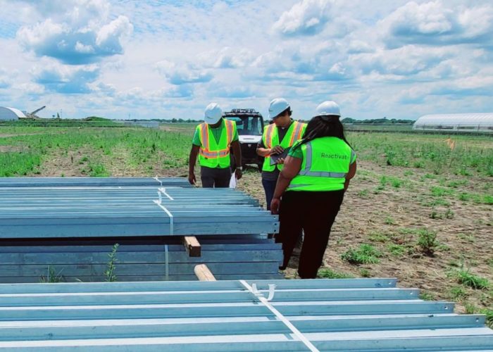 Preparing the
build of a community
solar project. Image: Reactivate.