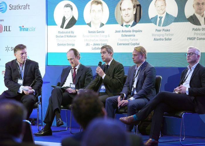 Panellists at last week’s Solar Finance & Investment Europe event. Image: Gareth Davies.©Gareth Davies
07774899744
Capture Comms Ltd