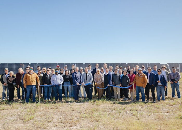 Ribbon cutting of the Sitllhouse PV plant in Texas with Matrix Renewables and SOLV Energy delegates