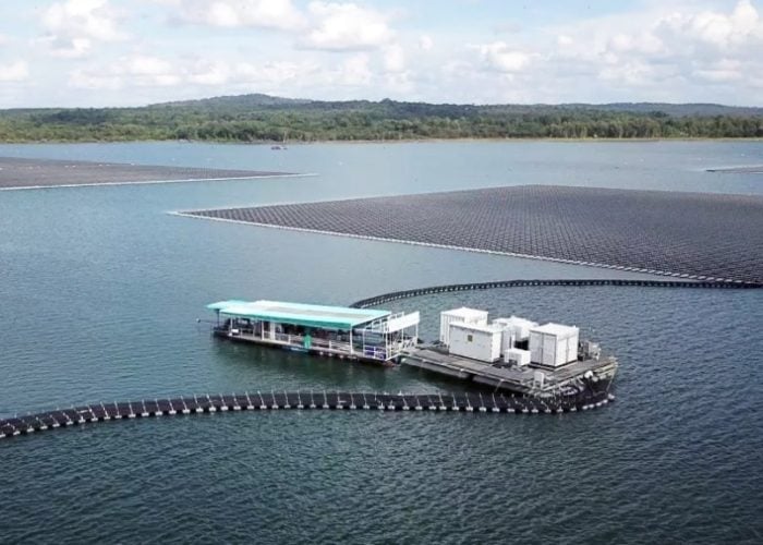 The project is colocated with a hydropower plant in the northeast province of Ubon Ratchathani. Image: Sungrow.