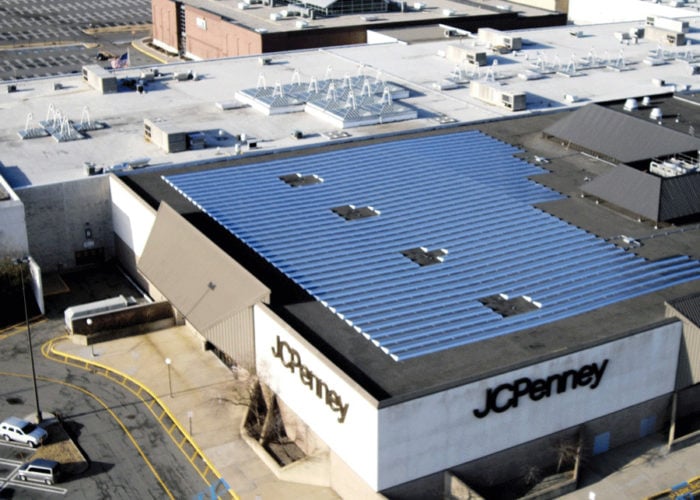 SunPower modules on a JCPenney store in the US