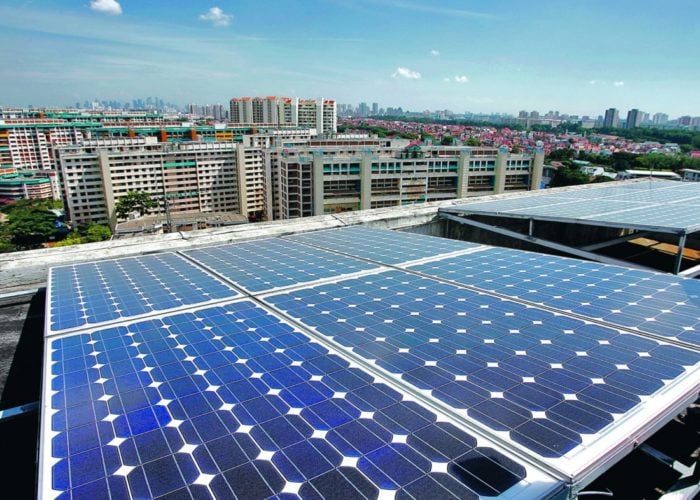 Solar panels in Singapore.