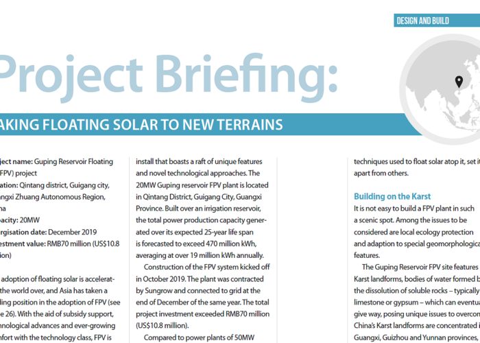 TAKING FLOATING SOLAR TO NEW TERRAINS