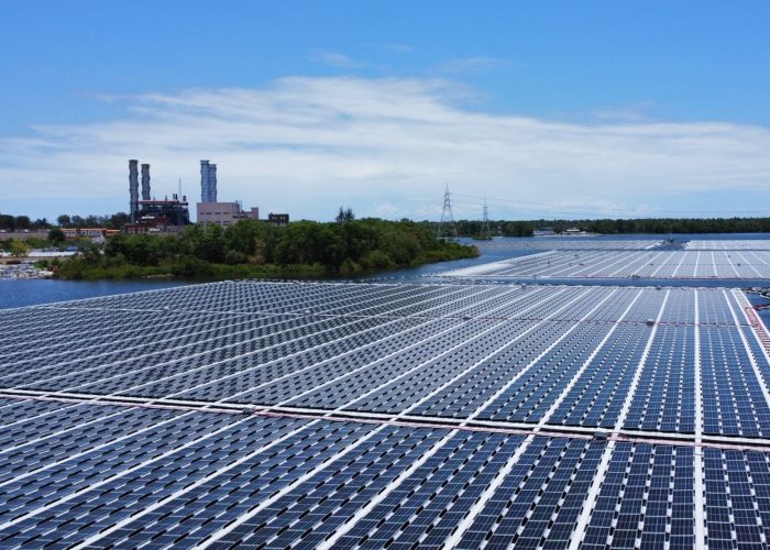 Floating solar, Kerala, India.