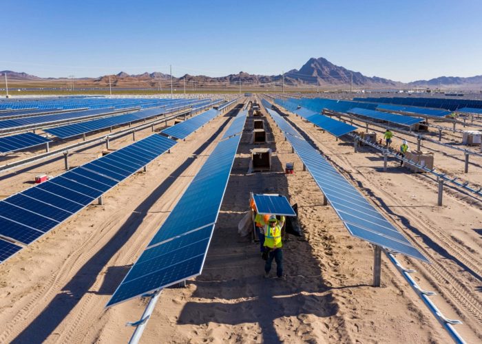 The Techren solar project in Nevada. Image: Nextracker.