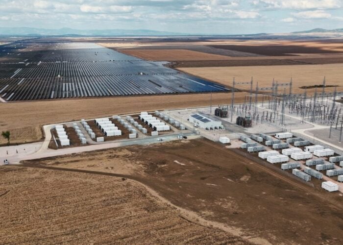 Aerial view of the Tenevo solar-plus-storage park from Renalfa IPP and Eurowind