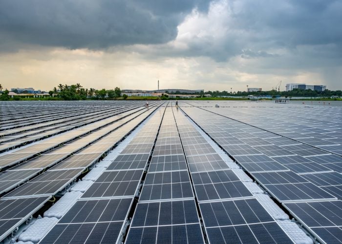 An operational floating solar plant in Singapore. Image: Sembcorp Industries.