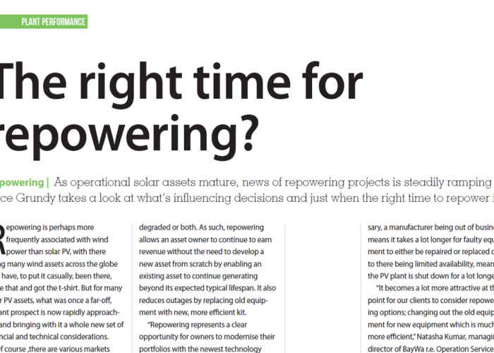 The right time for repowering
