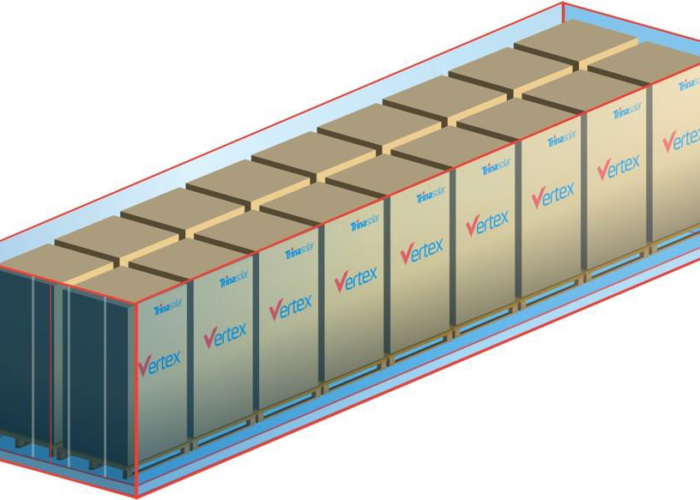 Trina Solar verticle packing solution
