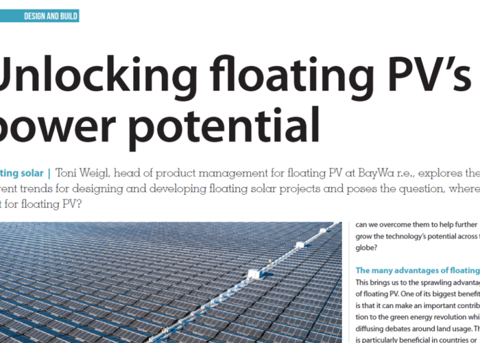 Unlocking floating PV’s power potential