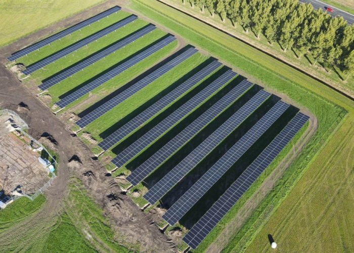 Vattenfall's agriPV pilot project in the Netherlands with a capacity of 0.7MWp. Credit: Vattenfall