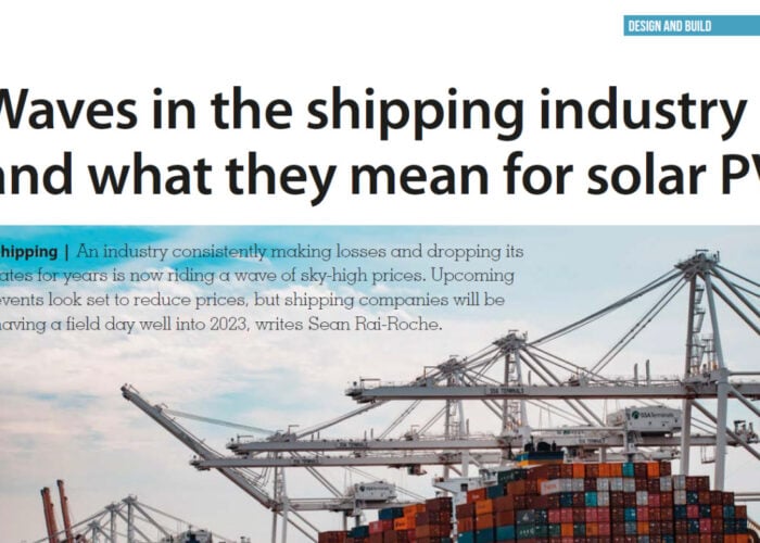 Waves in the shipping industry and what they mean for solar PV