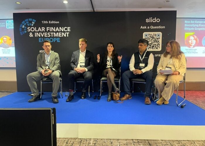 Tabutov (pictured, left) said that the political will is “largely misrepresenting what the challenges actually are” and “aren’t addressing the right aspects, namely higher and higher capex.” Image: Solar Media.