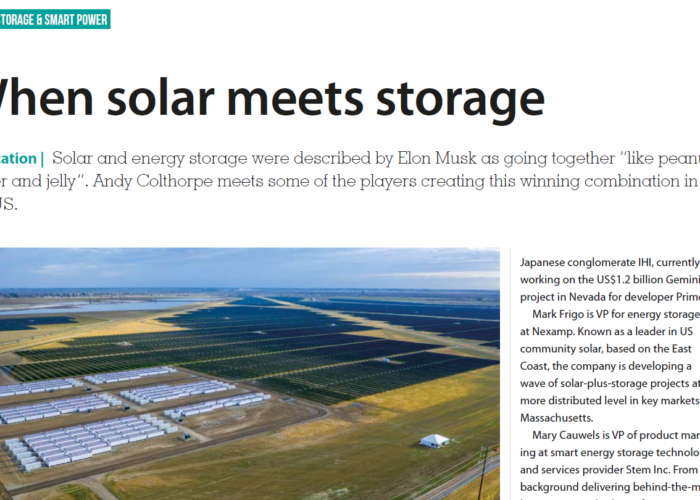 When solar meets storage