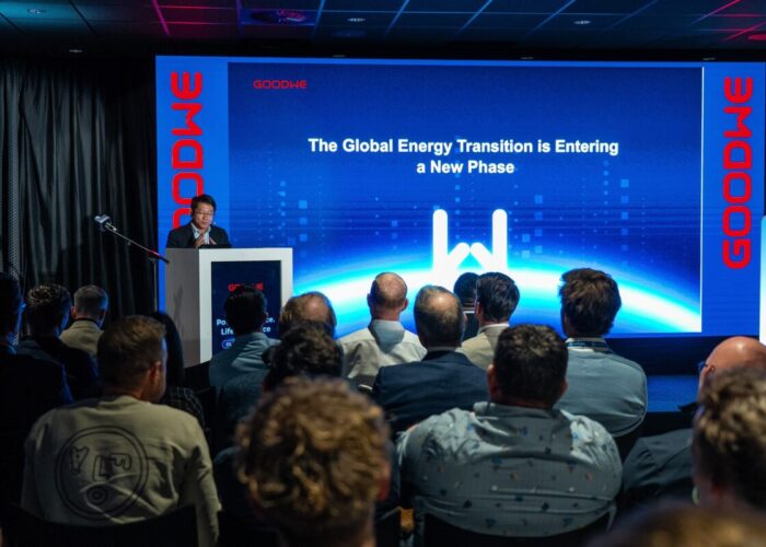 Yingge Wang, Vice President of GoodWe, delivered the keynotespeech