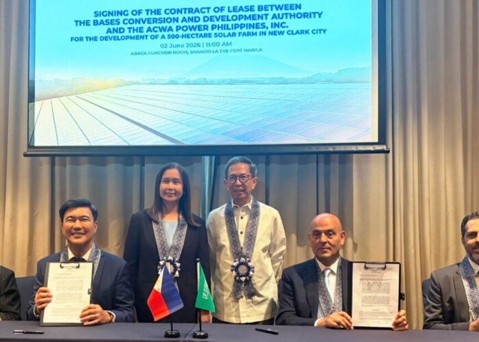 The ACWA Power-BDCA signing ceremony.
