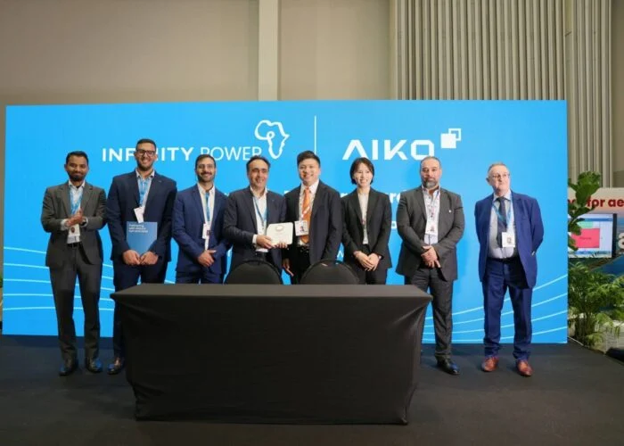 The Aiko-Infinity Power signing ceremony at the African Energy Forum.
