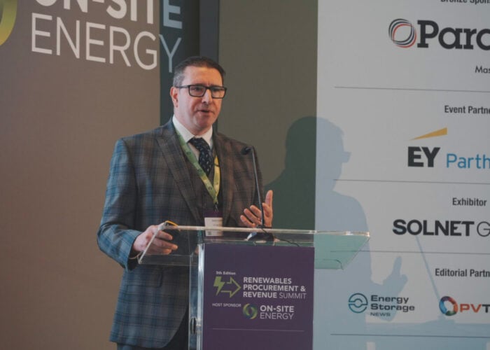 On Site Energy's Martin Gaffney speaks at the 2026 Renewables Procurement & Revenue summit.