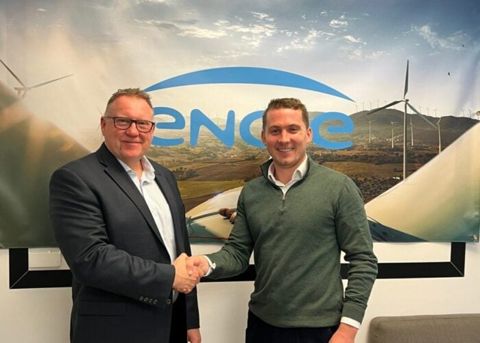 Colin Parkin (left) while leading e-STORAGE.