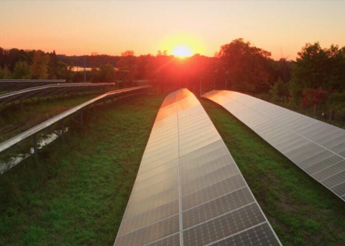 A community solar project.