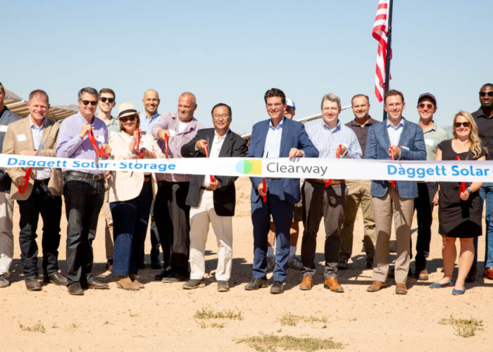 The Daggett facility includes 482MW of solar capacity and 280MW of battery storage capacity. Image: Clearway Energy