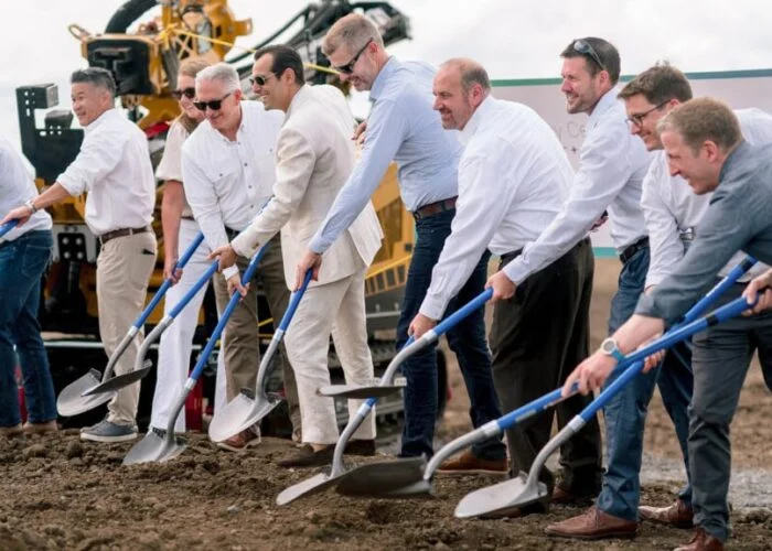 The groundbreaking ceremony at Cypress Creek Energy's Steel River Energy Center.