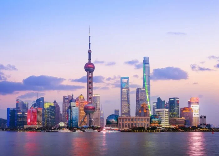 The Shanghai skyline.