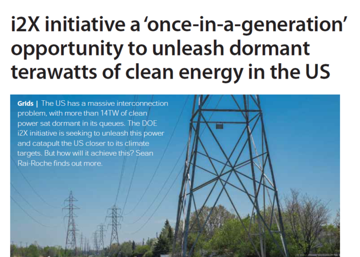 i2X initiative a ‘once-in-a-generation’ opportunity to unleash dormant terawatts of clean energy in the US