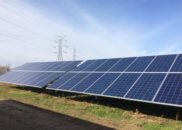 Solar panels in Michigan.