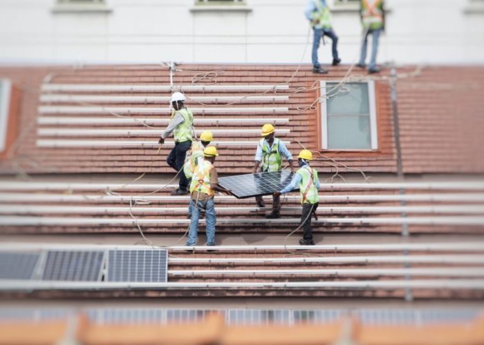 Solar panel installation. Credit: Justin Lim via Unsplash