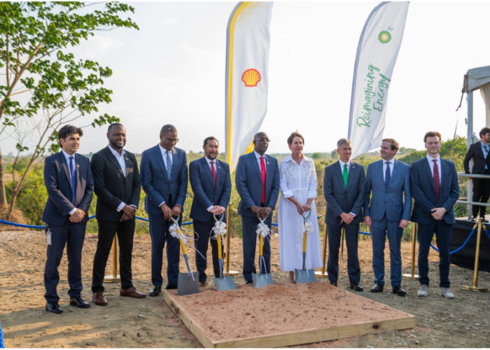 A sod-turning ceremony was held to mark the start of construction. Image: Lightsource bp