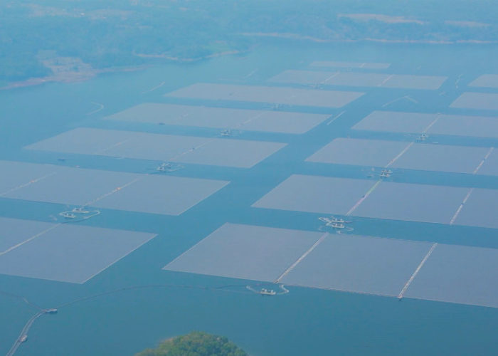 The Cirata floating solar plant in Indonesia. Image: Masdar