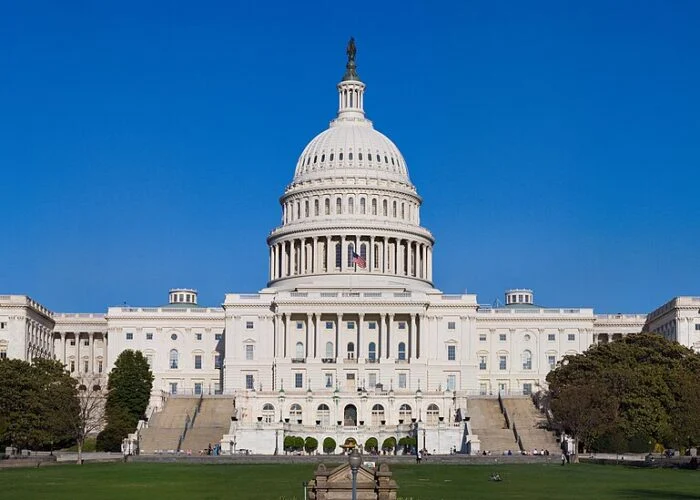 The US Capitol building in Washington, DC.