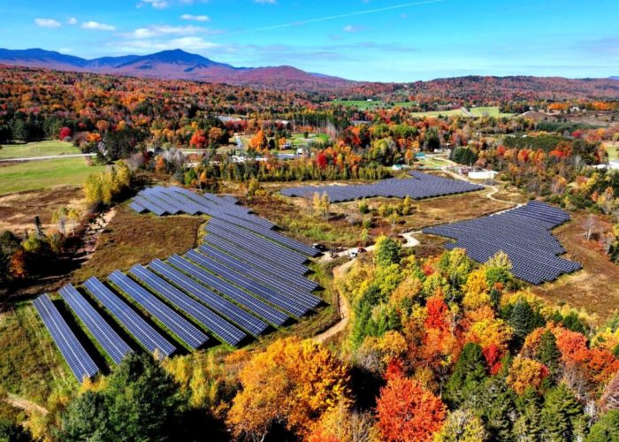 A 3.3MW community solar project in Vermont built by Encore in a brownfield site. Image: Encore Renewable Energy.