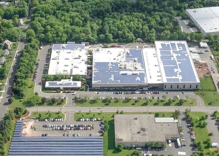 Solar panels at L'Oreal's facility in Franklin, New Jersey. Credit: SEIA