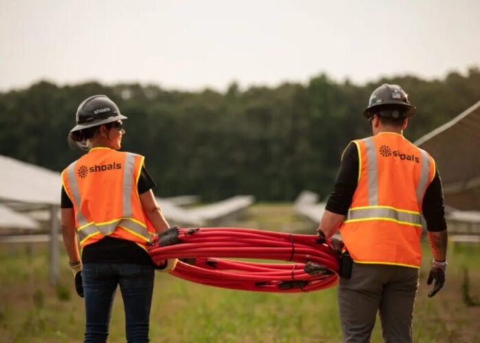 Shoals products at a solar project.